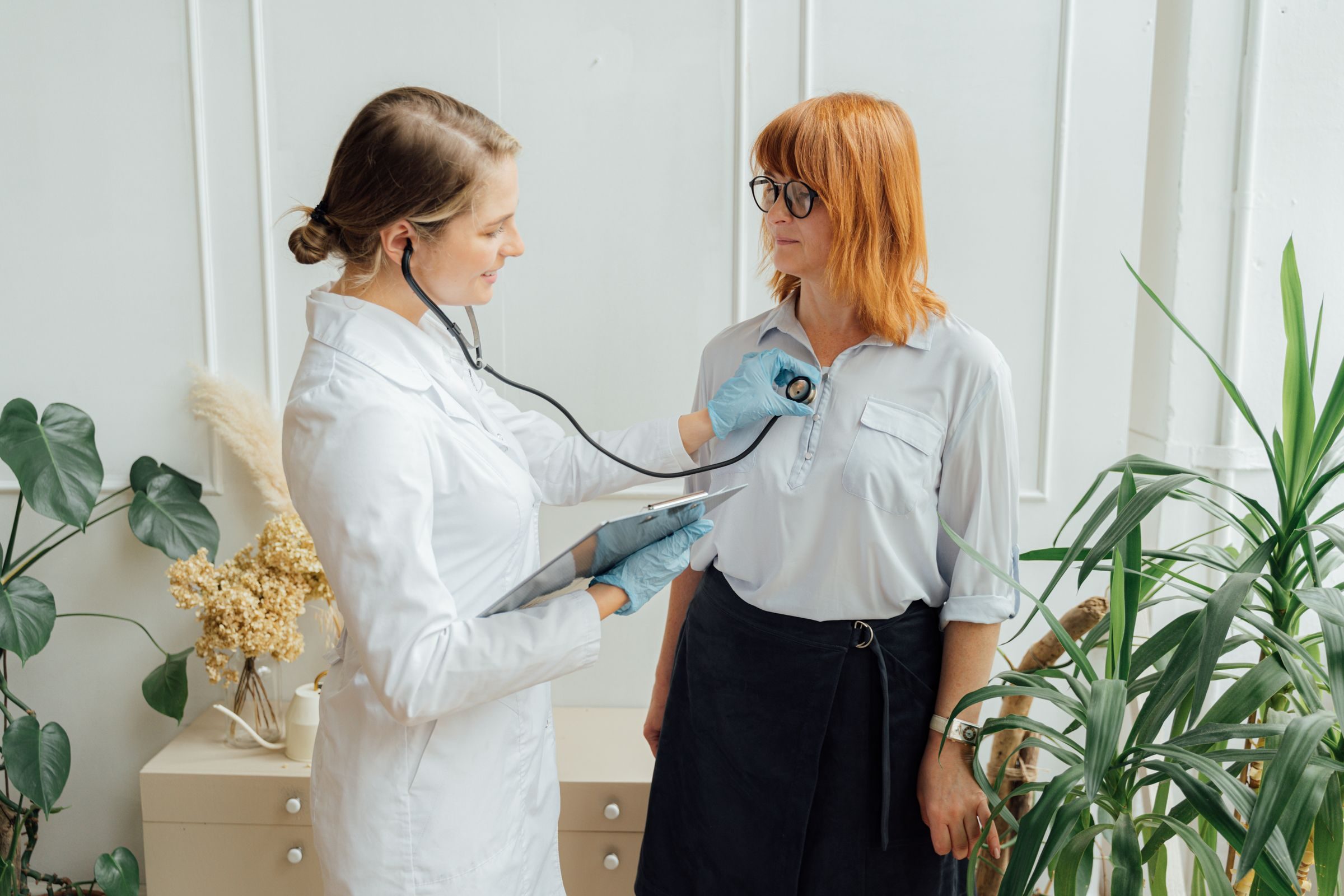 Consultation médicale au stéthoscope